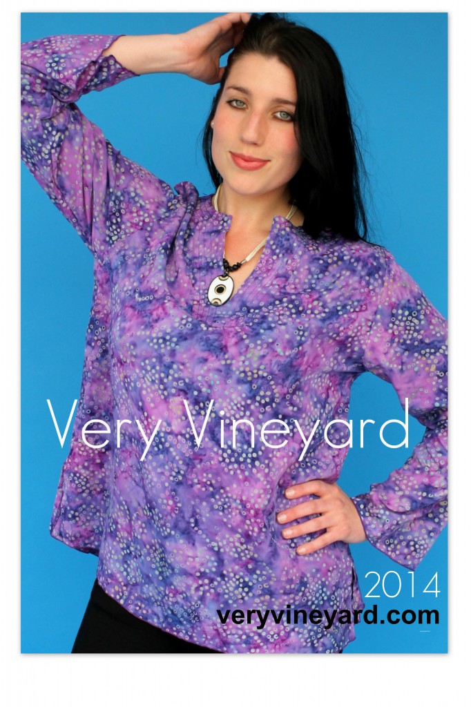 Very Vineyard's Kaftan in out Batik Print "Ditty". This is a great style to wear with leggings or your favorite pair of jeans.