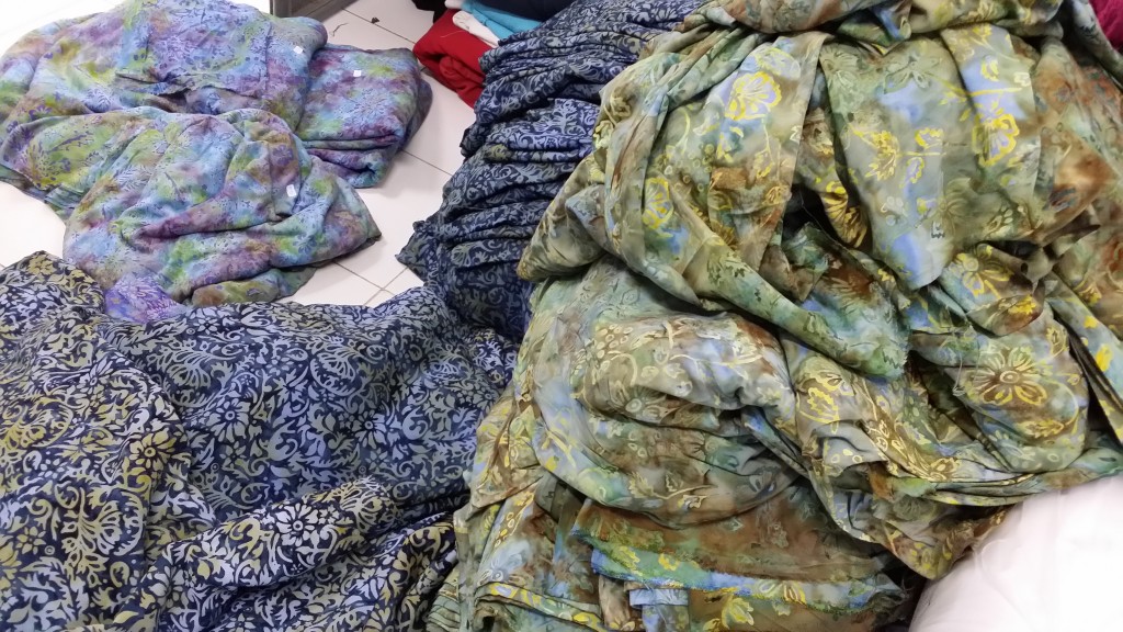 The final product arrives in our factory to be inspected and made into Very Vineyard Dresses and outfits. Aren't we lucky to be able to wear this artwork?